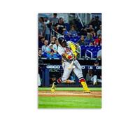 GPCLJW Ronald Acuña Jr. Art Waterproof Modern Mural Water Office Poster Suitable for Living Room Bedroom Home Office Living Room 16x24inch(40x60cm) Unframe-style