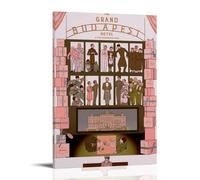 GPCLJW The Grand Budapest HotelArt Waterproof Modern Mural Water Office Poster Suitable for Living Room Bedroom Home Office Living RoomFrame-style12x18inch(30x45cm)