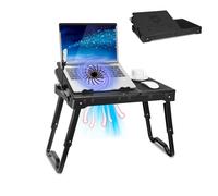 GPCT Laptop Table for Bed, Bed Table Trays for Eating and Laptops with Adjustable Laptop Stand, Multi-Functional Lap Desk with Internal Cooling Pad, LED Desk Lamp, 4 Port USB Hub, Mouse Pad