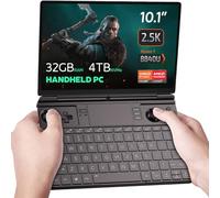 GPD WIN MAX 2 2024 handheld gaming PC with AMD Ryzen 7 8840U, Radeon 780M GPU, 32GB RAM, 4TB SSD, OcuLink, 10.1" IPS display, gaming controls, keyboard and touchpad