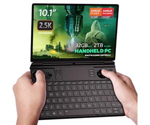GPD WIN MAX 2 2025 handheld gaming PC with AMD Ryzen 7 8840U, Radeon 780M GPU, 32GB RAM, 2TB SSD, OcuLink, 10.1" IPS display, gaming controls, keyboard and touchpad