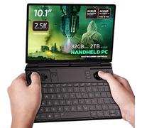 GPD WIN MAX 2 2025 handheld gaming PC with AMD Ryzen AI 9 HX 370, Radeon 890M GPU, 32GB RAM, 2TB SSD, OcuLink, 10.1" IPS display, gaming controls, keyboard and touchpad