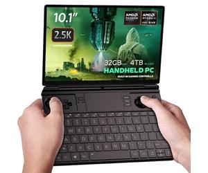 GPD WIN MAX 2 2025 handheld gaming PC with AMD Ryzen AI 9 HX 370, Radeon 890M GPU, 32GB RAM, TB SSD, OcuLink, 10.1" IPS display, gaming controls, keyboard and touchpad