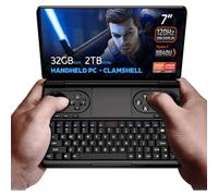 GPD WIN Mini 2024 handheld gaming PC, AMD Ryzen 7 8840U, 8C/16T up to 5.1GHz, Radeon 780M GPU, 32GB LPDDR5 RAM, 2TB NVMe SSD, 7” 1080p 120Hz touchscreen, Wi-Fi 6