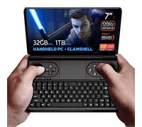 GPD WIN Mini 2024 handheld gaming PC, AMD Ryzen 7 8840U, 8C/16T up to 5.1GHz, Radeon 780M GPU, 32GB LPDDR5 RAM, 1TB NVMe SSD, 7” 1080p 120Hz touchscreen, Wi-Fi 6