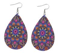 GPDNBIEU, 1 Pair Boho Earrings Hook Pendant Teardrop Women Retro