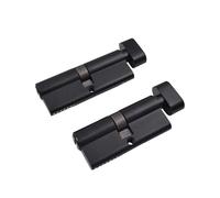 GPDNBIEU, 1Pcs All Brass Black Cylinder Lock Toilet Bathroom Security Handle Customized Keyless(70mm)