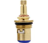 GPDNBIEU, 1pcs Disc Gland Quarter Turn 20 Teeth Fitting Connection Tap Valves Replacement Brass Tap Cartridge Valves Ceramic(Blu,49.5mmX1.94mm)