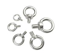 GPDNBIEU, 1Pcs M3 M4 M5 M6 M8 M10 M12 Eye Bolt 304 Stainless Steel Marine Lifting Screws Ring Loop Hole For Cable Rope Bolts(M5*25mm)