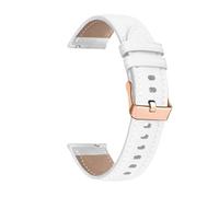 GPDNBIEU, 20mm Smart Watch Strap Leather Watchband Bracelet(White)
