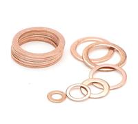 GPDNBIEU, 20pcs Solid Copper Washer Shim Flat Ring Gasket Rings Seal Plain Spacer Washers Fastener(8X14X1.5)