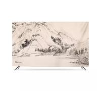 GPDNBIEU, 32-80 Inch Breathable Display Cover for LCD/LED/Plasma, Hanging/Desktop/Curved TVs(Mountains3,55inch)