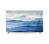 GPDNBIEU, 32-80 Inch Screens Soft Polyester Fabric Televisions Screen Protector Landscape Painting Living Room(Mountain,75inch)