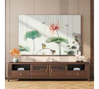 GPDNBIEU, 32-80 Inches Thickened LCD/LED Modern Fashion Decorative Display Cover Indoor TV Screen Protector(Flower3,45-48inch)