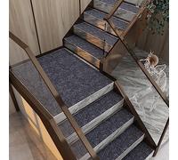 GPDNBIEU, 5PCS 8 * 26 In Carpet Stair Runners For Wooden Steps- Self-Adhesive Non-Slip Indoor Treads Carpet- Reusable Rugs For Home Decor(Gray White)