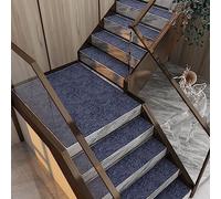 GPDNBIEU, 5PCS 8 * 26 In Carpet Stair Runners For Wooden Steps- Self-Adhesive Non-Slip Indoor Treads Carpet- Reusable Rugs For Home Decor(Gray Blue)