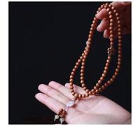 GPDNBIEU, 6Mm Teak Beaded Wrap Bracelet 108 Delicate Buddha Wood Beads Amulet Rosary Unisex for Prayer Meditation Mala