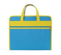 GPDNBIEU, Accordion File Organizer, Oxford Canvas Expanding Files Folders 13 Pockets with Colored Labels Handle Portable Document Holder Bag(Bigblue Mug)