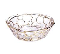 GPDNBIEU, Ash Tray Sets for Cigarettes Transparent Glass Ashtray Living Room Home Coffee Table Study Office Desktop Decoration(L)