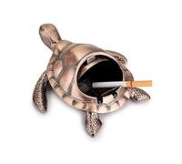 GPDNBIEU, Ash Trays Turtle Appearance Metal Windproof Tray,Portable Alloy Cigar Ashtrays with Lid for Cigarettes,Countertop Ornaments Outdoor
