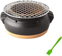 GPDNBIEU, BBQ Oven Household Charcoal Barbecue Grill Small Indoor Outdoor Stove Baking Net Korean Portable Charcoal Clay Grill
