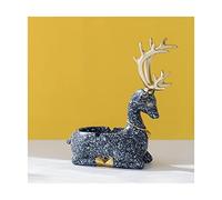 GPDNBIEU, Beautifully Resin Ashtray portable Ash Tray Large capacity Cigar Rest car ashtray Craft Table Top Decoration Gifts indoors Practical(Gray Deer)