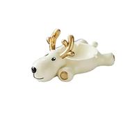 GPDNBIEU, Beautifully Resin Ashtray portable Ash Tray Large capacity Cigar Rest car ashtray Craft Table Top Decoration Gifts indoors Practical(White auspicious deer)