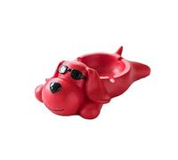 GPDNBIEU, Beautifully Resin Ashtray portable Ash Tray Large capacity Cigar Rest car ashtray Craft Table Top Decoration Gifts indoors Practical(Red puppy)