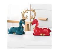 GPDNBIEU, Beautifully Resin Ashtray portable Ash Tray Large capacity Cigar Rest car ashtray Craft Table Top Decoration Gifts indoors Practical(Blue+red (deer))