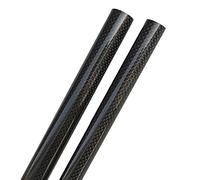 GPDNBIEU, Carbon Fiber Tube Fiber Rod Carbon bar 2Pcs Length 500Mm 3K Hollow Rod Roll Wrapped Plain Glossy High Hardness(38Mm*34Mm)