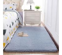 GPDNBIEU, Carpets Luxury Fluffy Shag Lounge Area Rug Extra Large Shaggy Soft Light Minimalist Style Non Shedding Dense Rugs For Living Room Home Decor(Grey Blue,50 * 160cm)