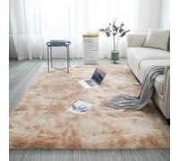 GPDNBIEU, Carpets Modern Tie-dye Carpet Light Luxury Minimalist Style Washable Long Plush Rugs Living Room Décor Extra Large Shaggy Rug For Home Decor(Tie Dye Camel,140 * 200)