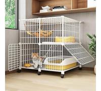 GPDNBIEU, Cat playpen Large Cages Indoor Enclosure Ferret Cage Dog Crates for Dogs Kennels with Universal Wheel