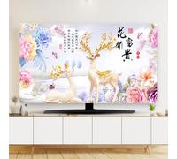 GPDNBIEU, Decoration 32-80in TV Cover Dust Proof Television Screen Protector For LCD LED Wall Mount Curved Desktop Monitor Room(C,49 52IN)