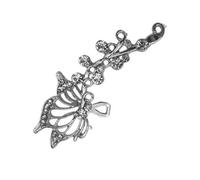 GPDNBIEU, Decors Rhinestone Earrings No Piercing Ear Clip Bone Silver Zinc Alloy