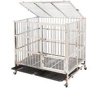 GPDNBIEU, Dog Playpen- Cage,Pet Metal Folding with Chew Resistant Plastic Base Tray Perfect for Puppy Training(79 * 52 * 65cm)
