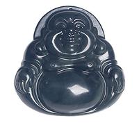 GPDNBIEU, Feng Shui Necklace Natural Gemstone Hetian Jade Pendant Laughing Buddha
