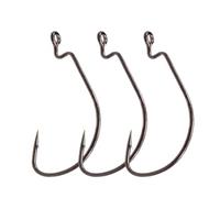 GPDNBIEU, Fish Hooks Offset Hook Carbon Steel Fishing Hooks Crank Big Bass Hook Crank Barbed Hook for Stream Soft Fishing Lure(1)