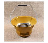 GPDNBIEU, Japanese Style Charcoal Barbecue Grill Thickening Small Stove Home Outdoor Mini BBQ Mud Roast Meat Charbroiler Tool (Color : Golden stove)(Golden Stove)