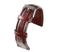 GPDNBIEU, Leather Watch Straps Bands Quick Release Watchbands for Men Women Band(Dark Brown,18 mm)