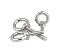 GPDNBIEU, M3 M4 M5 M6 M8 M10-M24 304 Stainless Steel Eye Bolt Lifting Screw Ring Hooking Marine Loop Hole For Cable Rope Bolts(70mm*M16 1pcs)