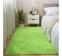 GPDNBIEU, Modern Soft Shaggy Carpet Light Luxury Minimalist Style Living Room Anti-Skid Comfortable Large Rugs For Kids(Green,140 * 200cm)