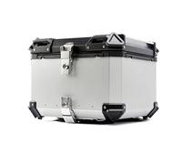 GPDNBIEU, Motorcycle Top Case 28L 36L 45L 55L 65L 80L 100L Top Box Motorcycle Trunk Luggage Heavy Duty Aluminum Motorbike Tail Box(Silver,80L)