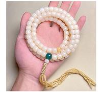 GPDNBIEU, Natural Bodhi Root Beaded Bracelets White Jade Bodhi Beads Bracelets Buddha Rosary for Men And Women 108 (Color : Wit)(Jade)