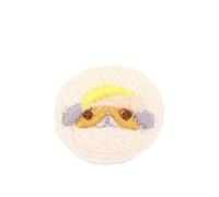 GPDNBIEU, Patch for Mending Clothes, 30pcs 2-5CM Embroidery Patch Iron On Appliques Chinese for Clothing Small Sew On Patches for Jeans Jacket(Beige Circle 3 * 2.8cm)