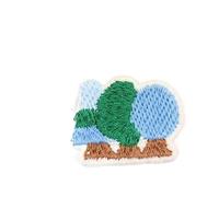 GPDNBIEU, Patch for Mending Clothes, 30pcs 2-5CM Embroidery Patch Iron On Appliques Chinese for Clothing Small Sew On Patches for Jeans Jacket(Three Trees 3.5 * 2.5cm)