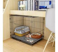 GPDNBIEU, Pet Cage Dog Cat Puppy Training Crate Folding Metal Kennel With Tray, Easy to Carrier and Transport, Perfect for(68x49x59cm)