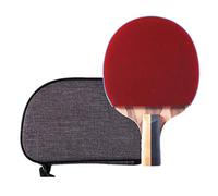 GPDNBIEU, Ping Pong Paddle Single Shot Professional Racket Table Tennis Racket with Racket Cover Table Tennis Paddle Set(Red,Horizontal shot)