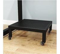 GPDNBIEU, Planter Trolley Metal Plant Caddy Potted Stand on Wheels Movable Flower Pot Tray for Indoor Outdoor Home Garden Tools(Black,35cm/14In)