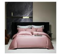 GPDNBIEU, Queen King 4Pcs 1000TC Egyptian Cotton Blue/Gray Patchwork Duvet cover set Bedding Bedspread Coverlet 2 Pillow shams(B,FLAT BED SHEET-KING 4PCS)